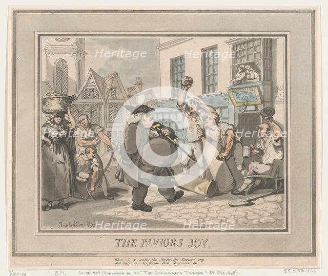 The Pavior's Joy, 1792., 1792. Creator: Thomas Rowlandson.