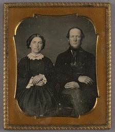 Portrait of a Seated Couple, 1850-1854. Creator: Unknown.