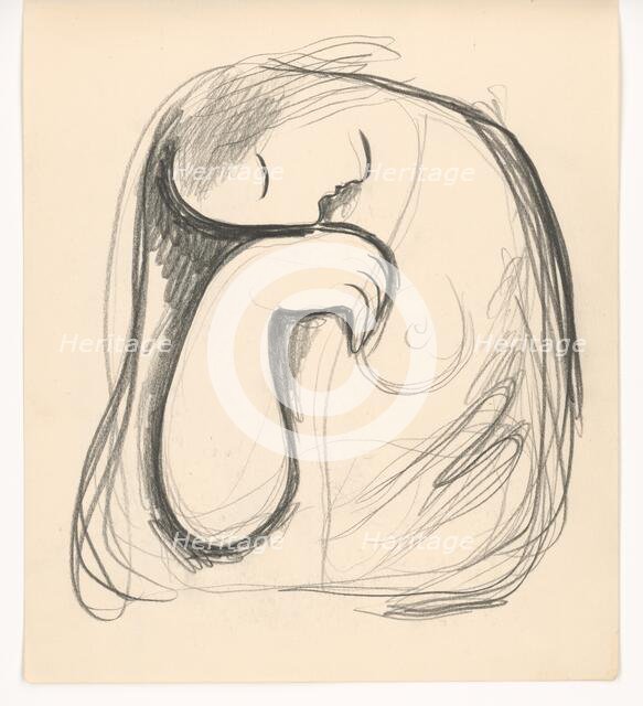 Woman with a bowed head, 1937. Creator: Mikulas Galanda.