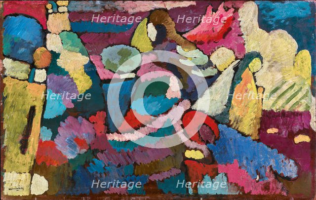 Improvisation on Mahogany, 1910. Creator: Kandinsky, Wassily Vasilyevich (1866-1944).