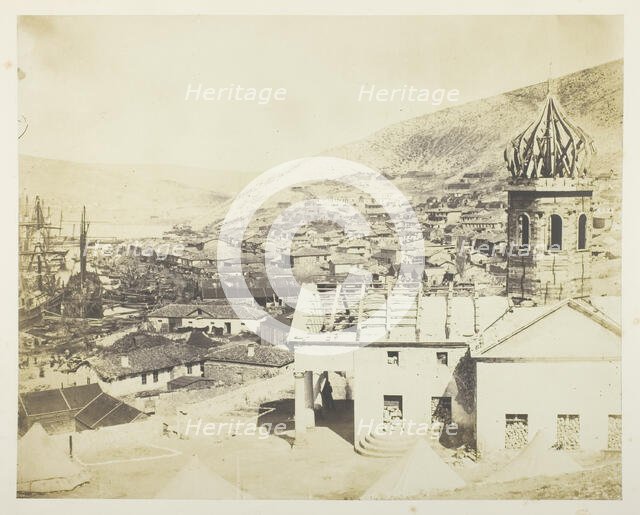 The Russian Church & Town of Balaklava, 1855. Creator: Roger Fenton.