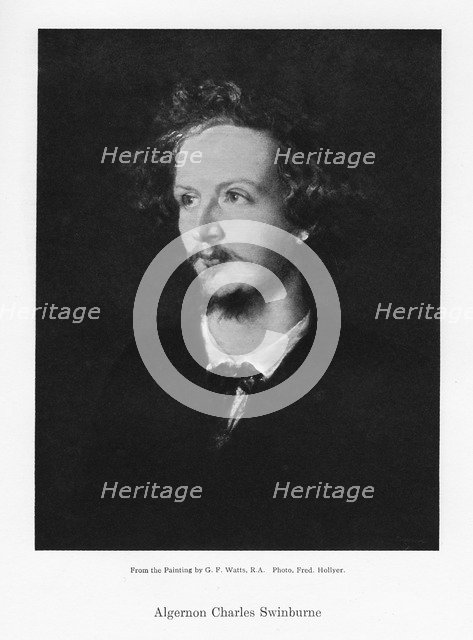Algernon Charles Swinburne, English poet, c1867.Artist: Frederick Hollyer