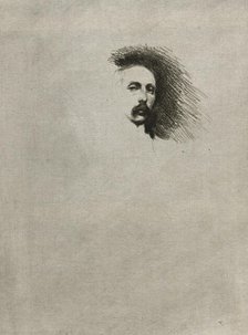 Portrait of Basil Gotto (Black and White Version), 1901. Creator: Theodore Roussel.