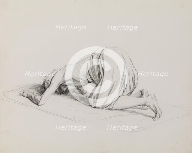 Moslem Prostrating Himself on Prayer Rug, c1883. Creator: Charles Bargue.