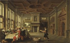 Distinguished Dinner Company in an Interior, 1631. Creator: Dirck van Delen.