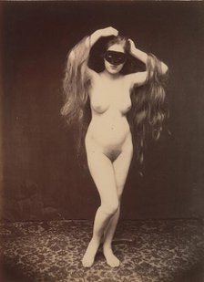 [Female Nude with Mask], ca. 1870. Creator: Unknown.