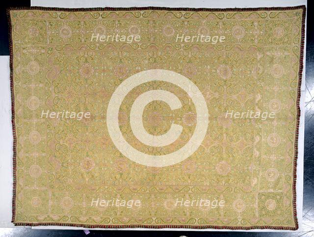 Embroidered Bedspread, 17th-18th century. Creator: Unknown.