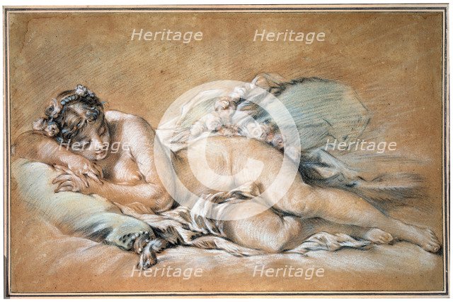 'Sleeping Young Woman', 1758.  Artist: François Boucher