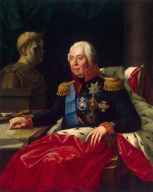 Portrait of Field Marshal Prince Mikhail Kutuzov', (1745-1813), early 19th century. Creator: Oleszkiewicz, Józef (1777-1830).