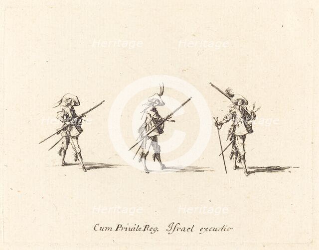 Drill with the Musket, 1634/1635. Creator: Jacques Callot.