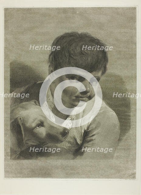 A Boy with a Dog, 1750/59. Creator: Giovanni Marco Pitteri.