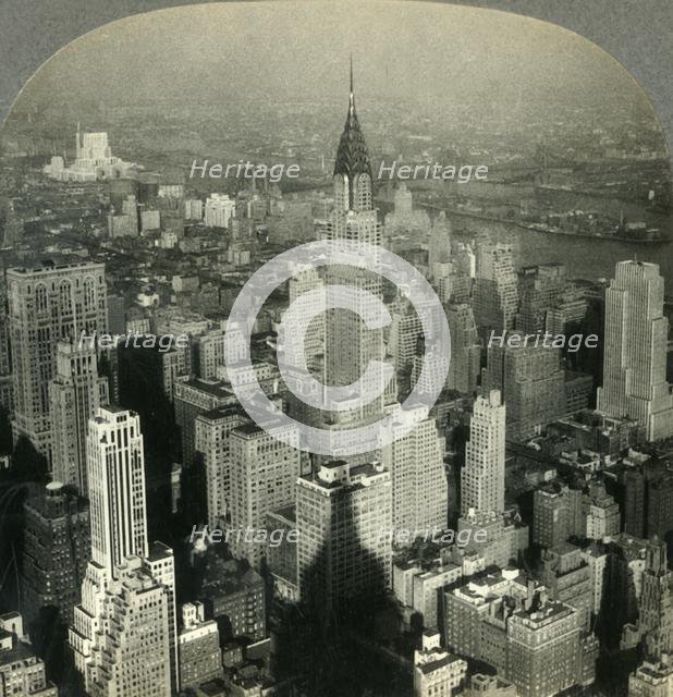 'Man-made Crags and Canyons- New York City N.E. from Tower of Empire State Building', c1930s. Creator: Unknown.
