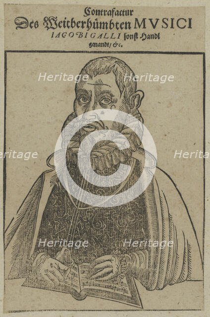 Portrait of the composer Jacobus Gallus (1550-1591), ca 1590. Creator: Anonymous.