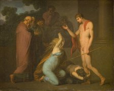 Ismene and Antogone Plead with Theseus, 1790-1799. Creator: Nicolai Abraham Abildgaard.