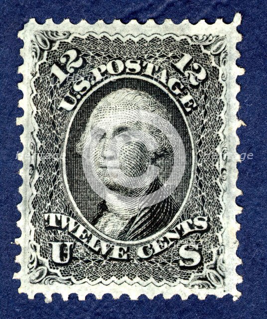 12c Washington F Grill single, 1867. Creator: Unknown.