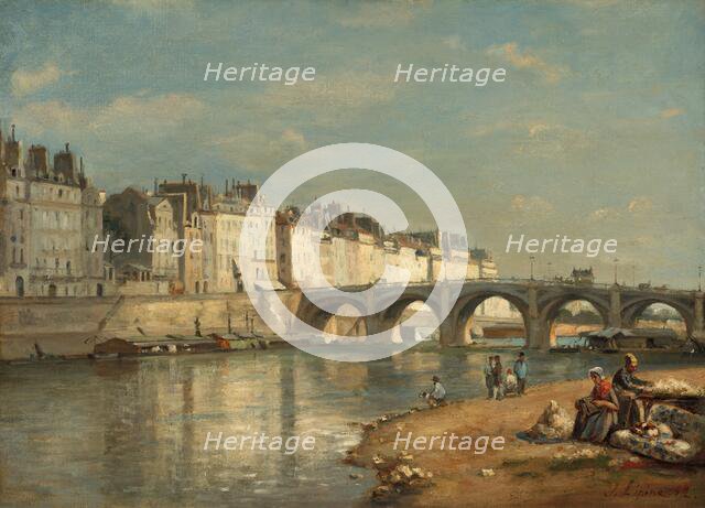 Pont de la Tournelle, Paris, 1862. Creator: Stanislas Lepine.