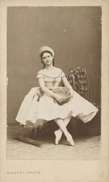 Portrait of the ballet dancer Marie Petipa (1857-1930), c1875. Creator: Disdéri, André Adolphe-Eugène (1819-1889).