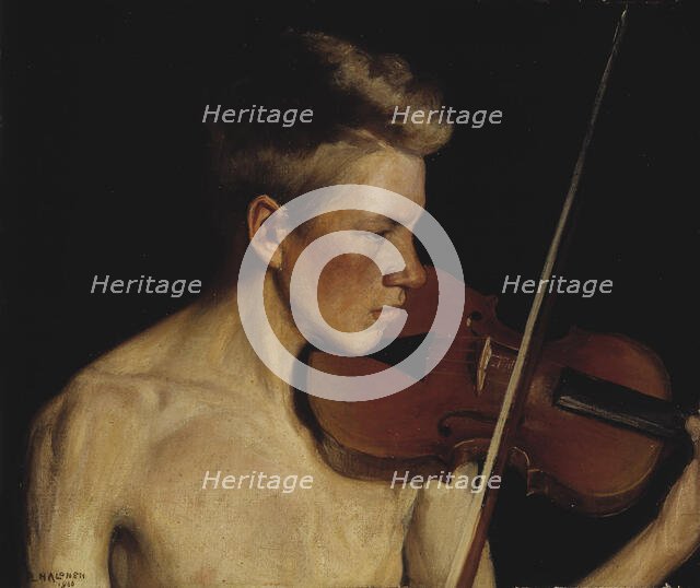 The Violinist, 1900. Creator: Pekka Halonen.