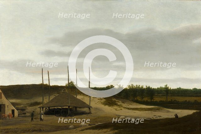 Dune Landscape with Haystack, c1628-1669. Creator: Pieter Jansz Post.