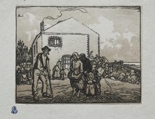 The Beggars at the Last House, 1905. Creator: Auguste Louis Lepère (French, 1849-1918).