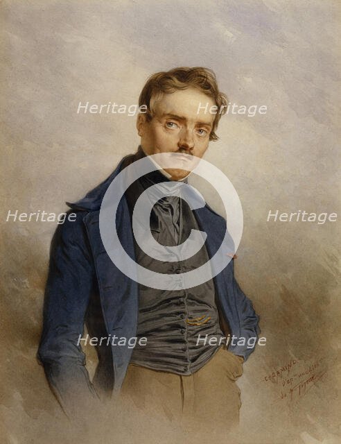 Portrait of A. L. Barye, 1884. Creator: Charles Camino.