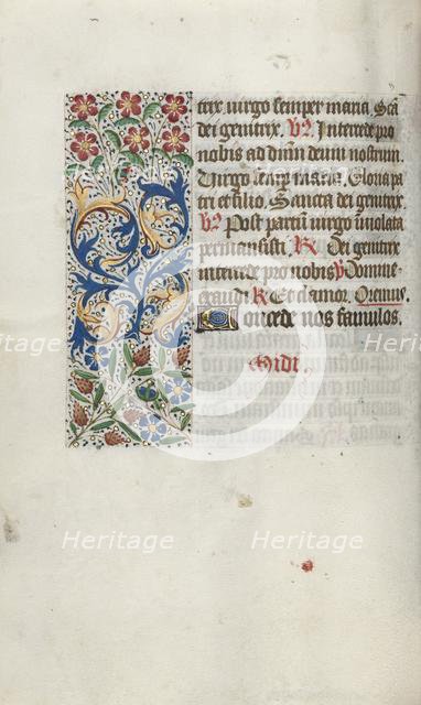 Book of Hours (Use of Rouen): fol. 63v, c. 1470. Creator: Master of the Geneva Latini (French, active Rouen, 1460-80).