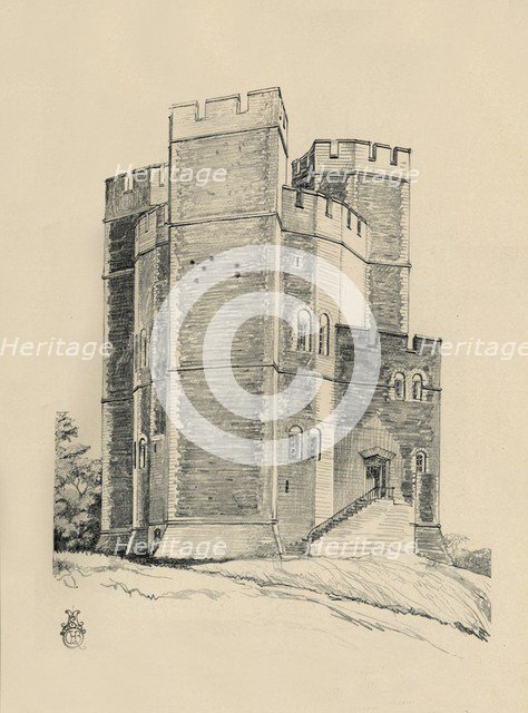 'Exterior of Orford Castle, Suffolk (the Battlements restored)', (1931). Artist: Charles Henry Bourne Quennell.