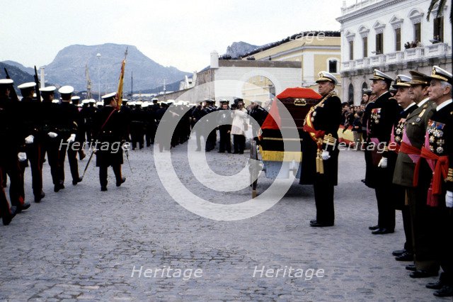 Burial of the remains of Alfonso XIII (1886-1941) in 1980, were transferred from  Rome to the Pan…