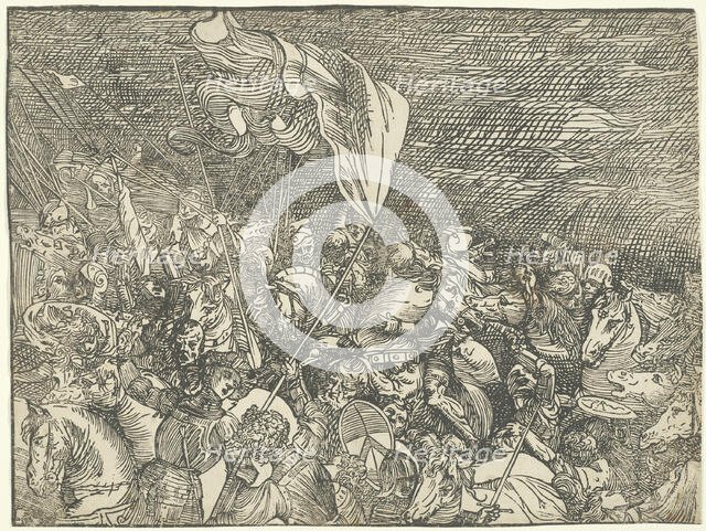 The Submersion of Pharaoh's Army in the Red Sea, c. 1515, printed 1549. Creator: Unknown.