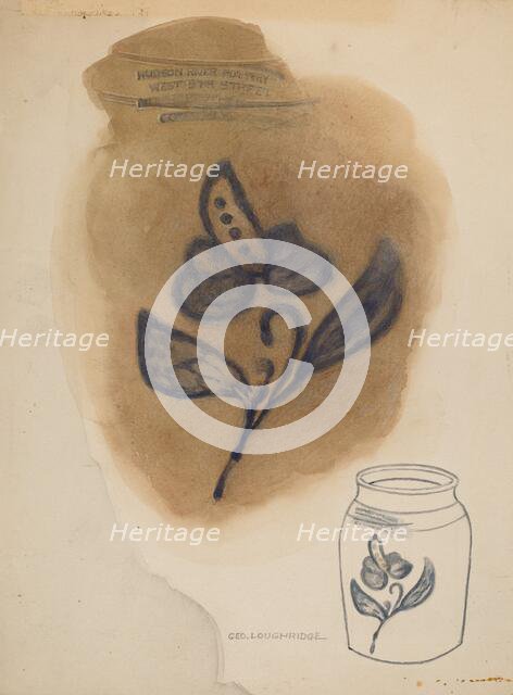 Jar, c. 1938. Creator: George Loughridge.