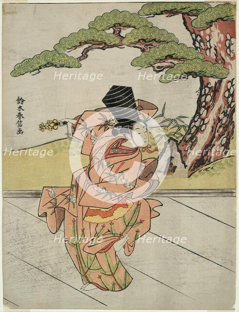 Female Sanbaso Dancer, c. 1766/67. Creator: Suzuki Harunobu.