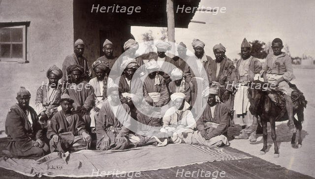 Besutee Hazara chiefs, Afghanistan, c1880. Creator: John Burke.