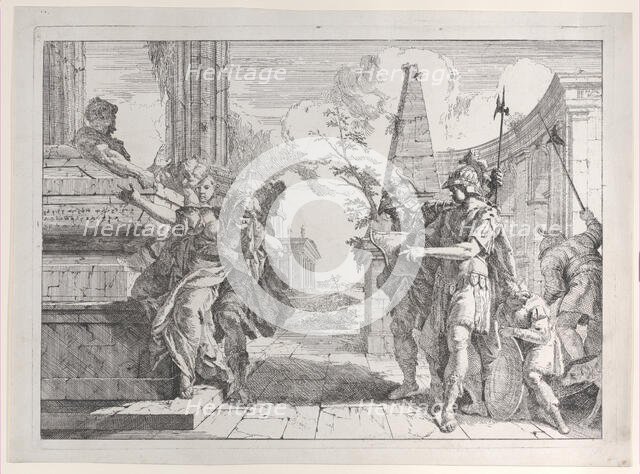 The Sacrifice of Polyxena, from "Bacchanals and Histories", 1744., 1744. Creator: Francesco Fontebasso.