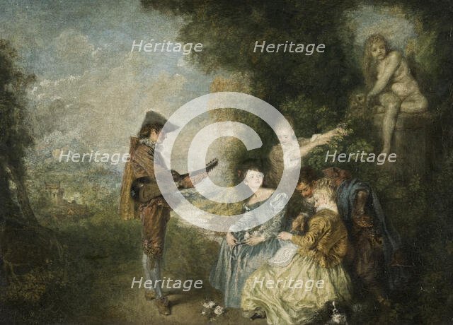 The Love Lesson, early 18th century. Creator: Jean-Antoine Watteau.