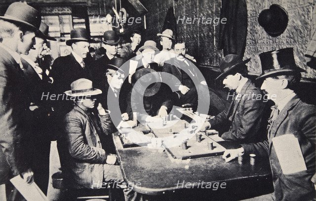 Playing Faro in the Orient Saloon, Bisbee, Arizona, USA, 1903. Artist: Unknown