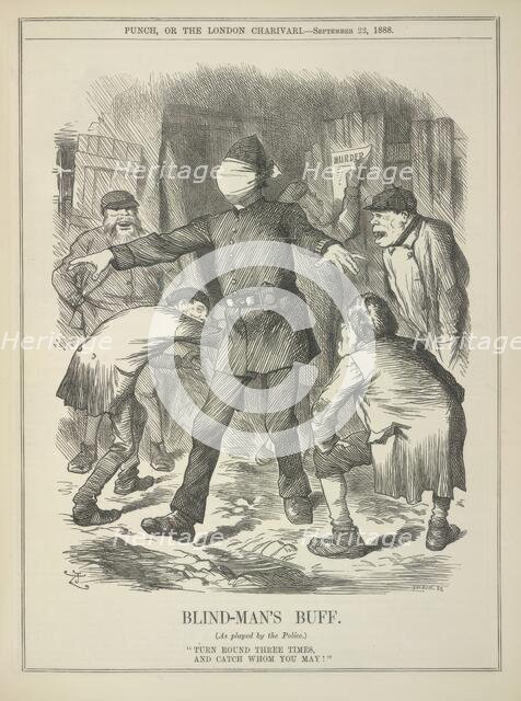 Blind-man's buff, 1888. Creator: John Tenniel.