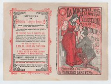 Front and back covers printed on the same sheet for a collection of songs for the year 190..., 1901. Creator: José Guadalupe Posada.