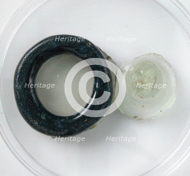 Glass Fragments, Coptic, 4th-7th century. Creator: Unknown.