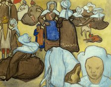 Les bretonnes et le pardon de Pont Aven, 1888. Creator: Gogh, Vincent, van (1853-1890).