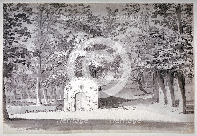 An ice house or conduit in Greenwich Park, London, 1772. Artist: Samuel Hieronymus Grimm   