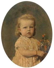 Carolina Amalia LeDelier, daughter of Valentine De Give- leDelier, 1882. Creator: Jan Van Beers.