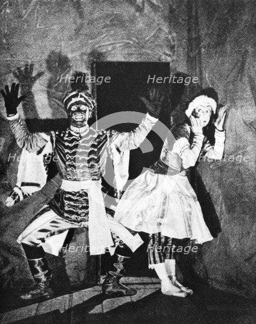 Vaslav Nijinsky, Russian ballet dancer, in Petrushka, Paris, 1912, (1930). Artist: Unknown