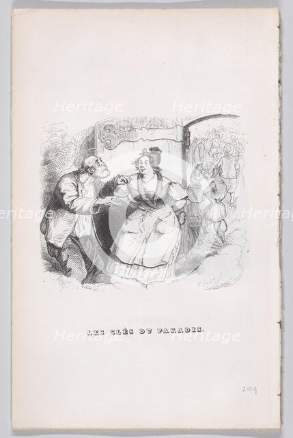 The Keys to Paradise from The Complete Works of Béranger, 1836. Creator: Pierre Francois Godard.