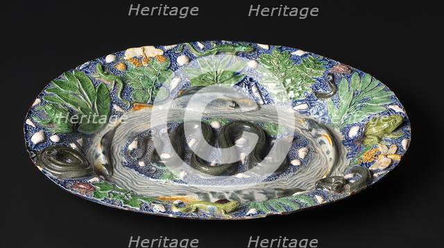 Rustic Platter, late 1500s. Creator: Bernard Palissy (French, 1510-1589), manner of.