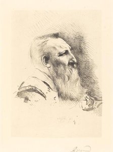 Auguste Rodin, 1900. Creator: Paul Albert Besnard.