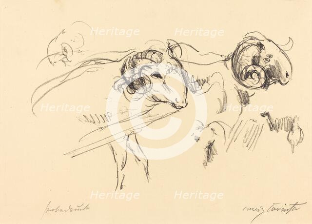 Schafböcke (Rams), 1912. Creator: Lovis Corinth.