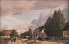 View of a Street in osterbro outside Copenhagen - Morning Light, 1836. Creator: Christen Købke.