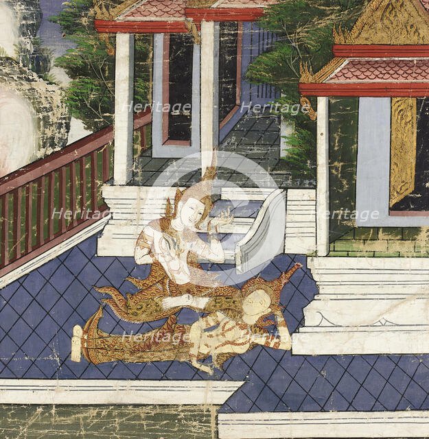 Maddi Faints at Loss of Children; Vessantara Revives Her..., between c1860 and c1890. Creator: Unknown.