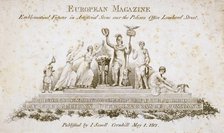 Emblematical figures over the Pelican Life Office, no 70 Lombard Street, City of London, 1801. Artist: Anon