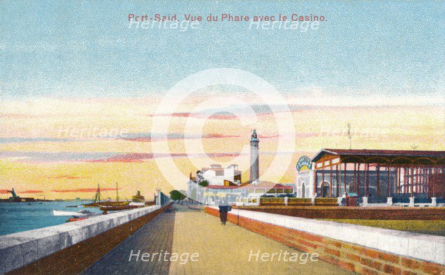 'Port-Said. Vue du Phare avec le Casino', c1900. Artist: Unknown.